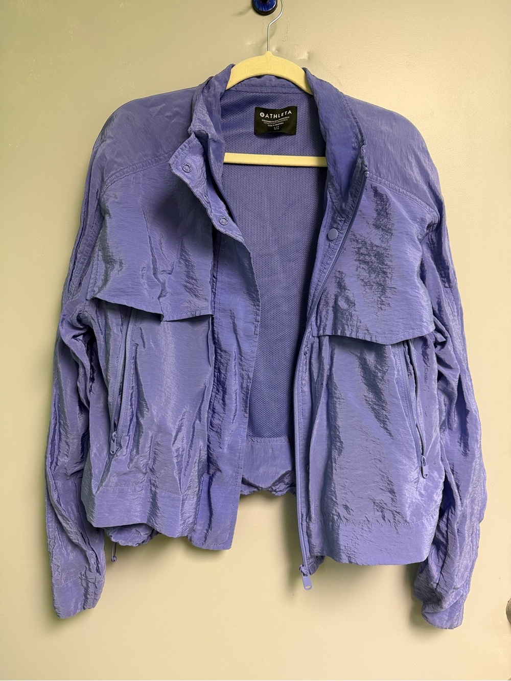Athleta Lavender Wind Breaker with Zip Pockets